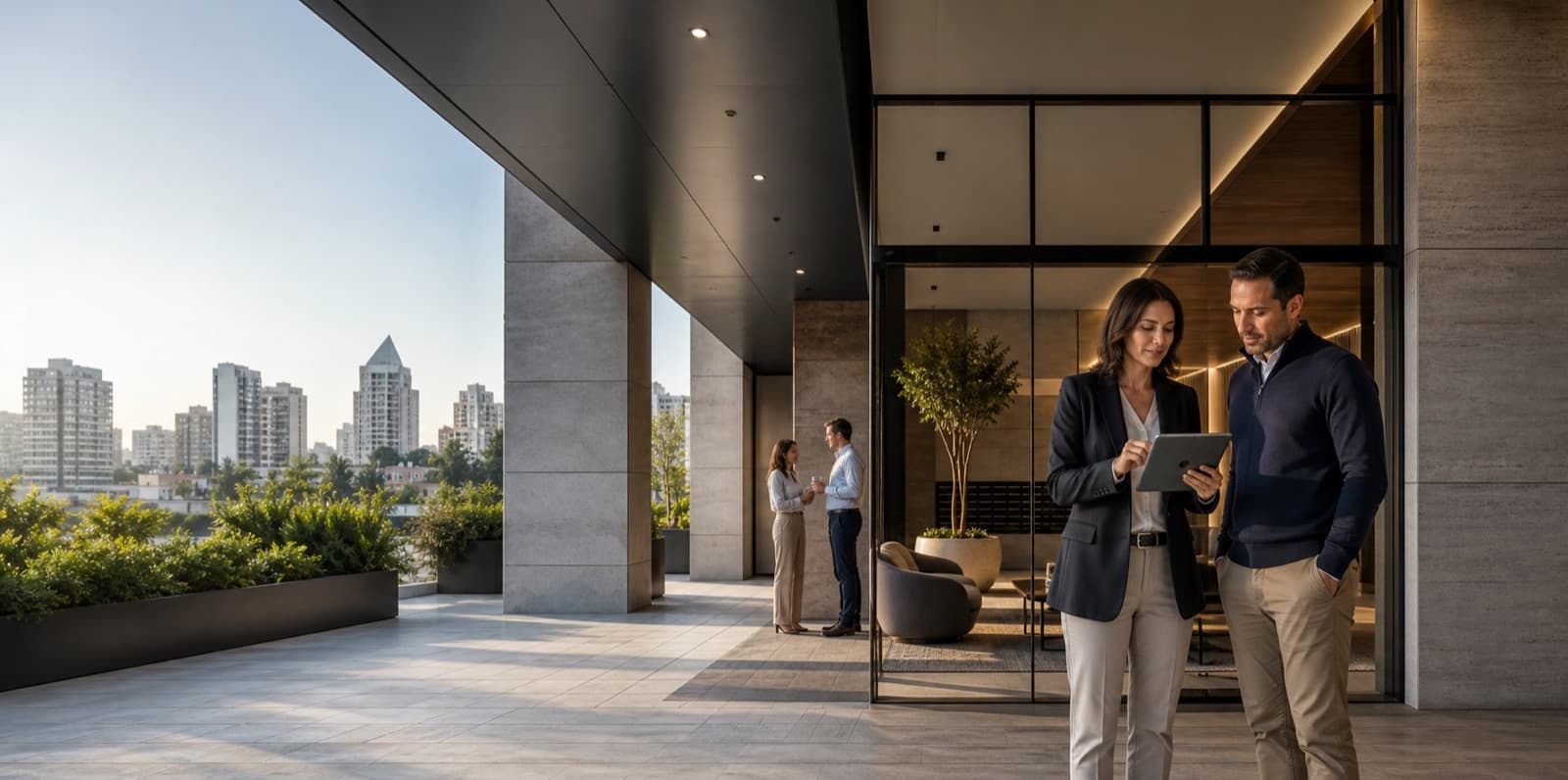 Recepción y acceso residencial Edi Center